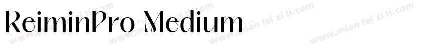 ReiminPro-Medium字体转换