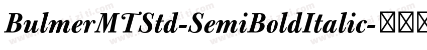 BulmerMTStd-SemiBoldItalic字体转换