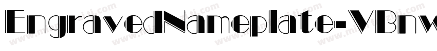 EngravedNameplate-VBnw字体转换