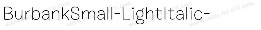 BurbankSmall-LightItalic字体转换