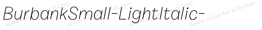 BurbankSmall-LightItalic字体转换