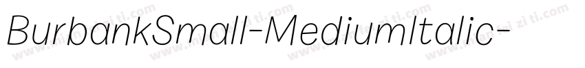 BurbankSmall-MediumItalic字体转换