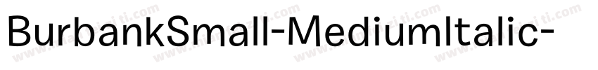 BurbankSmall-MediumItalic字体转换