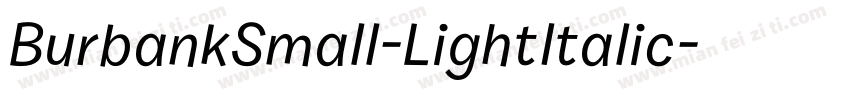 BurbankSmall-LightItalic字体转换