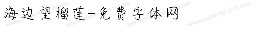 海边望榴莲字体转换