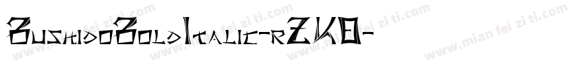 BushidoBoldItalic-rZKO字体转换