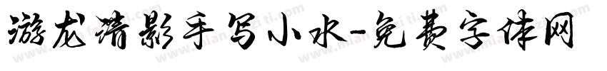 游龙清影手写小水字体转换