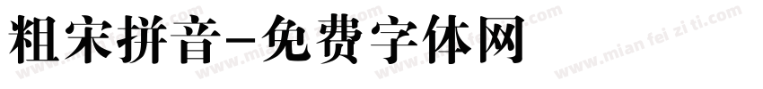 粗宋拼音字体转换