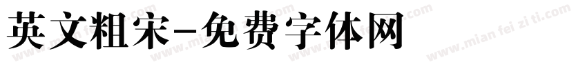 英文粗宋字体转换