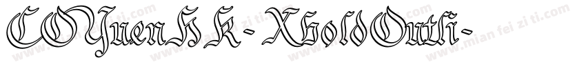 COYuenHK-XboldOutli字体转换