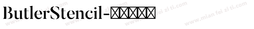 ButlerStencil字体转换