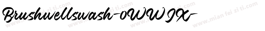 Brushwellswash-0WWJX字体转换