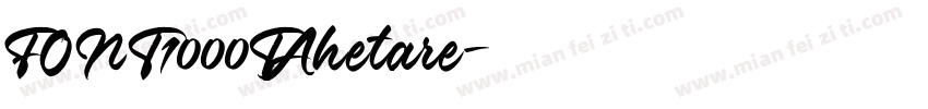 FONT1000TAhetare字体转换