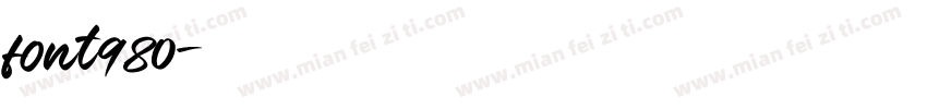 font980字体转换
