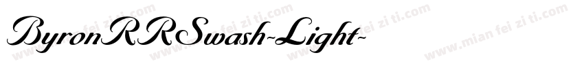 ByronRRSwash-Light字体转换