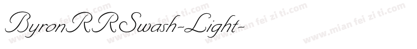 ByronRRSwash-Light字体转换