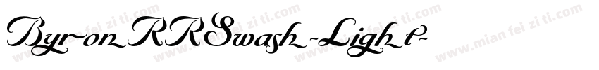 ByronRRSwash-Light字体转换