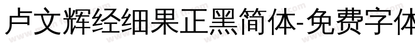 卢文辉经细果正黑简体字体转换