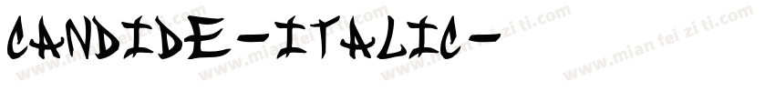 candide-italic字体转换