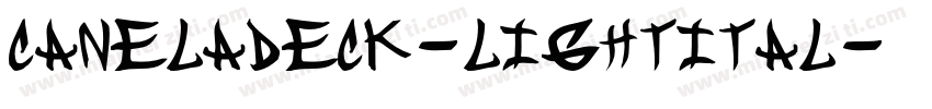 caneladeck-lightital字体转换