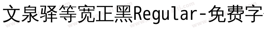 文泉驿等宽正黑Regular字体转换