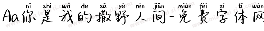 Aa你是我的撒野人间字体转换
