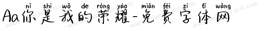 Aa你是我的荣耀字体转换