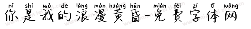 你是我的浪漫黄昏字体转换