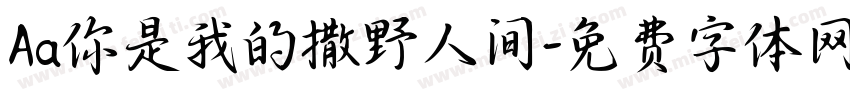 Aa你是我的撒野人间字体转换