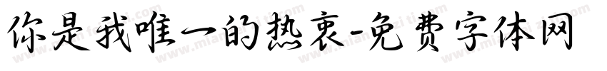 你是我唯一的热衷字体转换