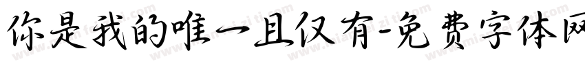 你是我的唯一且仅有字体转换
