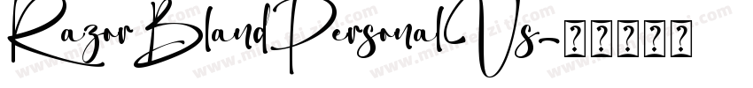 RazorBlandPersonalUs字体转换