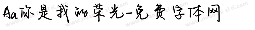 Aa你是我的荣光字体转换