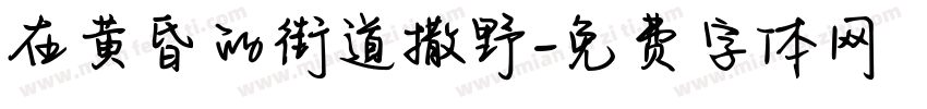 在黄昏的街道撒野字体转换