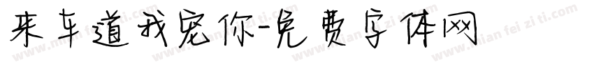 来车道我宠你字体转换