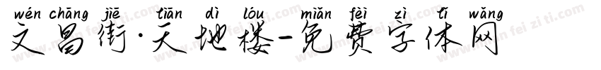 文昌街·天地楼字体转换