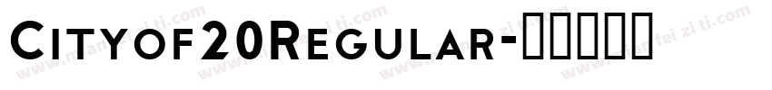 Cityof20Regular字体转换