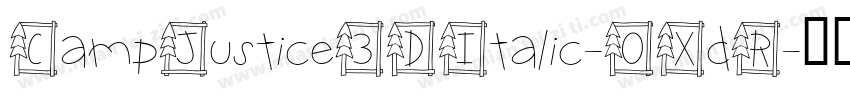 CampJustice3DItalic-0XdR字体转换