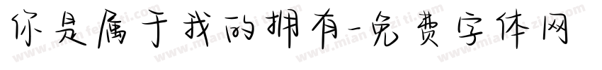 你是属于我的拥有字体转换