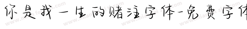 你是我一生的赌注字体字体转换