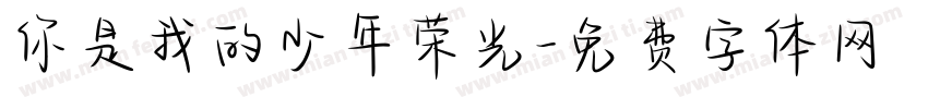 你是我的少年荣光字体转换