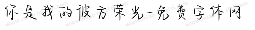 你是我的彼方荣光字体转换