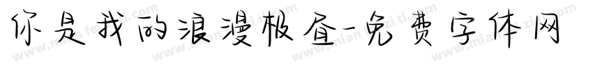 你是我的浪漫极昼字体转换