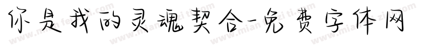 你是我的灵魂契合字体转换