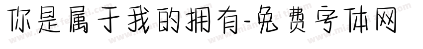 你是属于我的拥有字体转换