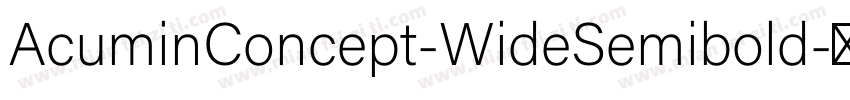 AcuminConcept-WideSemibold字体转换