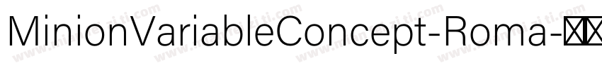 MinionVariableConcept-Roma字体转换