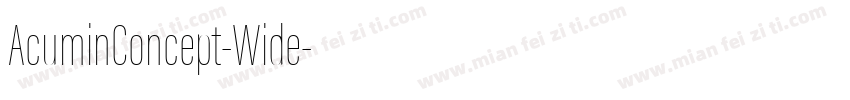 AcuminConcept-Wide字体转换