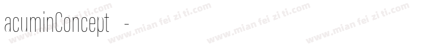 acuminConcept字字体转换