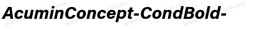 AcuminConcept-CondBold字体转换